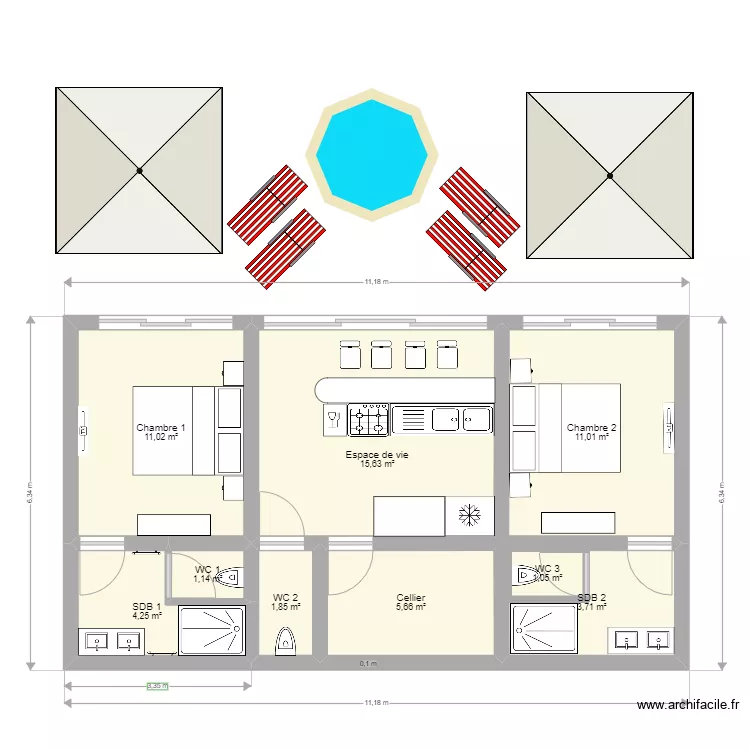 Luxe Coco Hoel 1. Plan de 