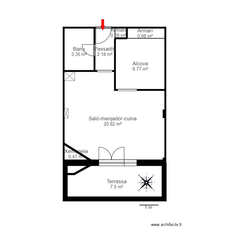 ED EL CEDRE ESCALA B PB 2 ERTS LA MASSANA. Plan de 0 pièce et 0 m2