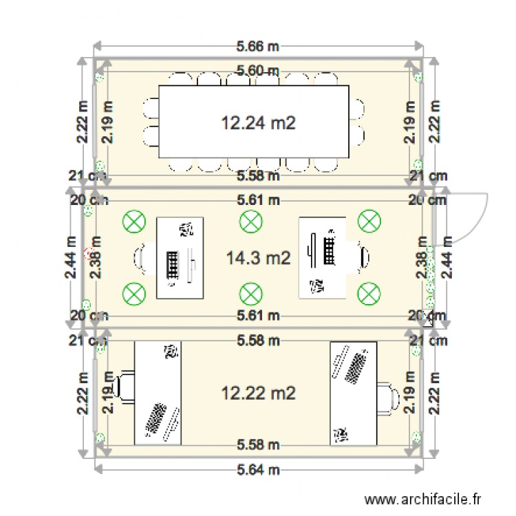 GTEI BUREAU EXTENSIBLE. Plan de 0 pièce et 0 m2