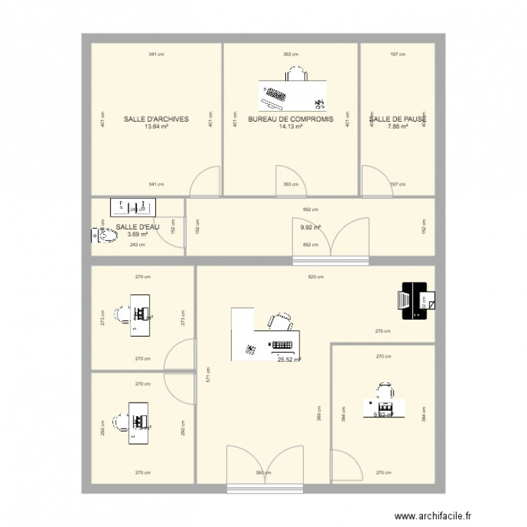 PLAN AGENCE LA BAULE. Plan de 0 pièce et 0 m2