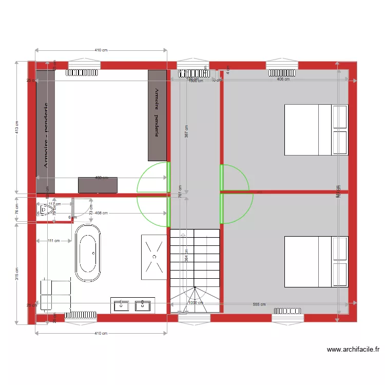etage orville. Plan de 