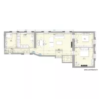 Plan R&eacute;novation V3 Apt Ajaccio 3  &eacute;tage
