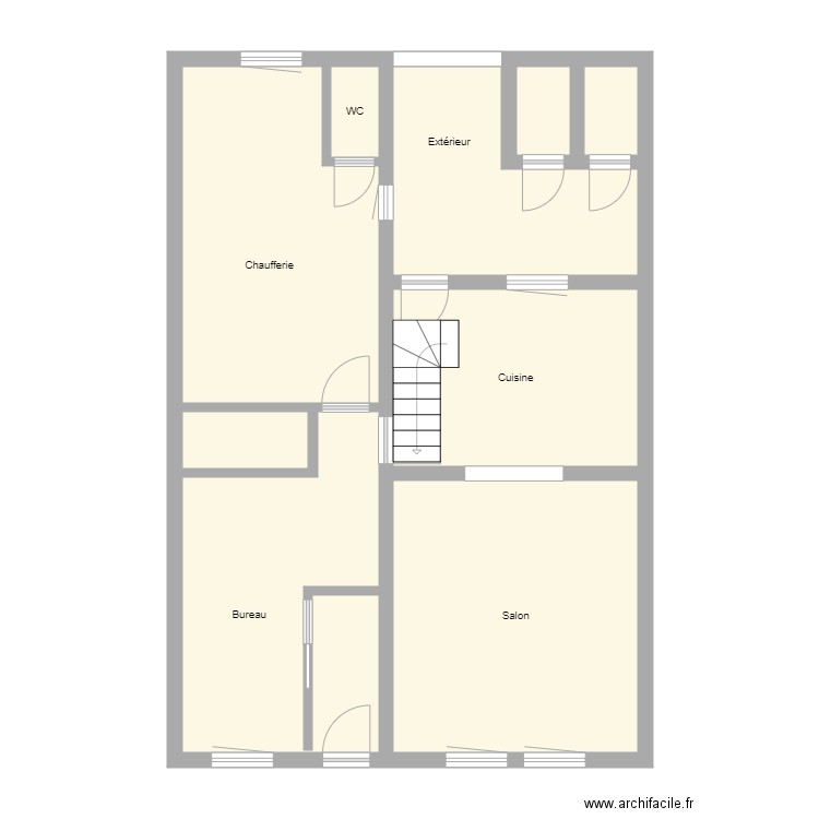 Croquis CRABEY. Plan de 8 pièces et 82 m2