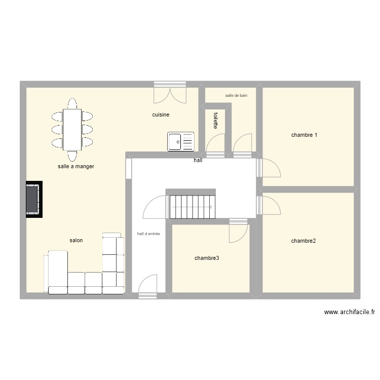 plein pied. Plan de 0 pièce et 0 m2