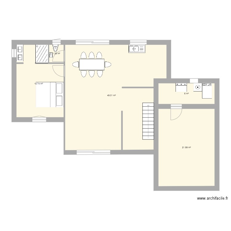 Plan RDC Nouvelle maison . Plan de 0 pièce et 0 m2