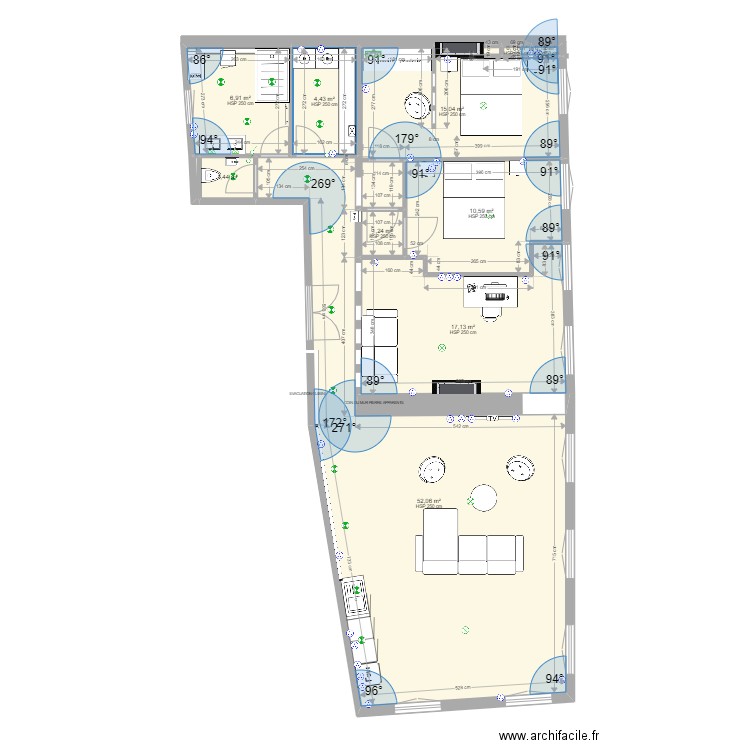 LEDIBERDER Version 3. Plan de 11 pièces et 109 m2