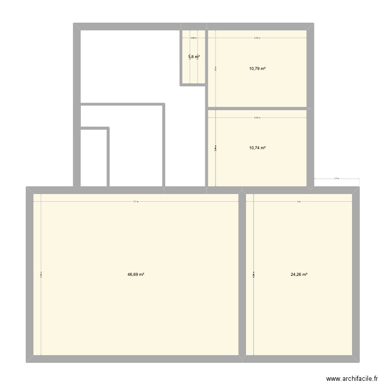 st cannat. Plan de 5 pièces et 94 m2