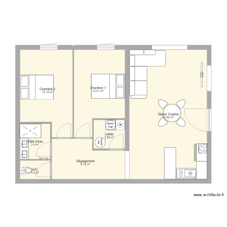 Appartement garage. Plan de 0 pièce et 0 m2