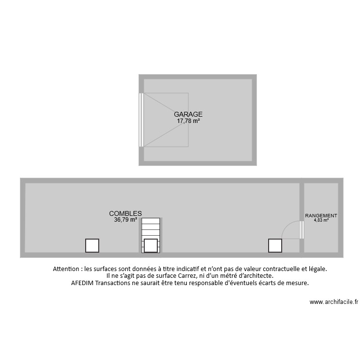 BI4622 ANNEXES. Plan de 4 pièces et 61 m2