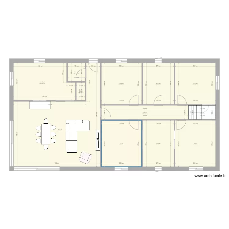 145M2 maison etage. Plan de 