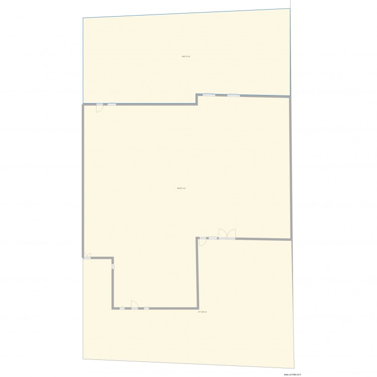 plan de masse. Plan de 3 pièces et 1002 m2