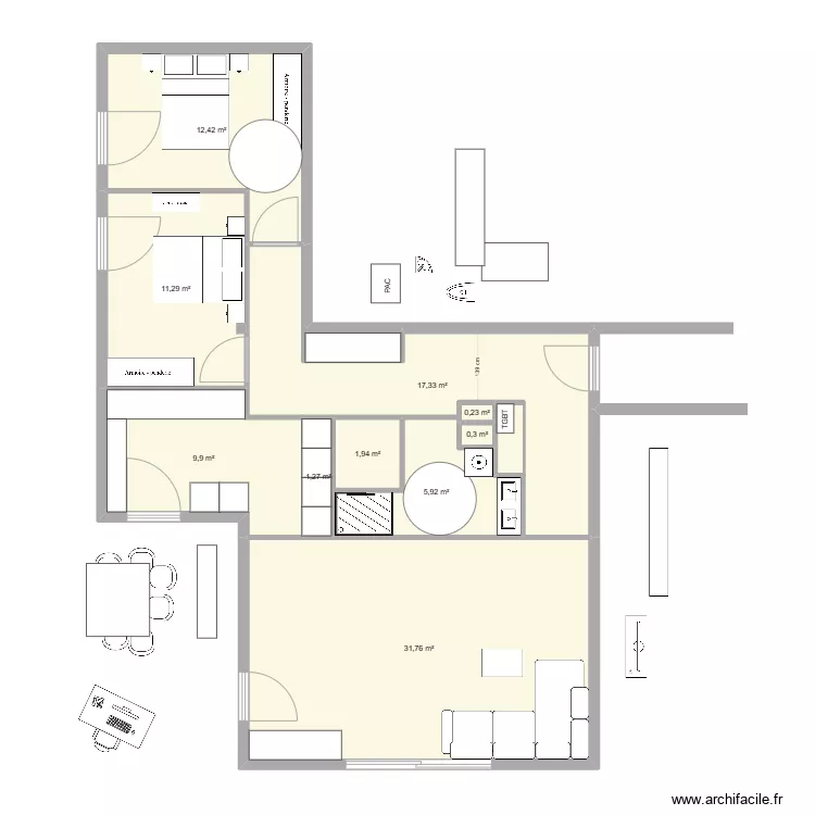 LIGNE BLEUE 43. Plan de 