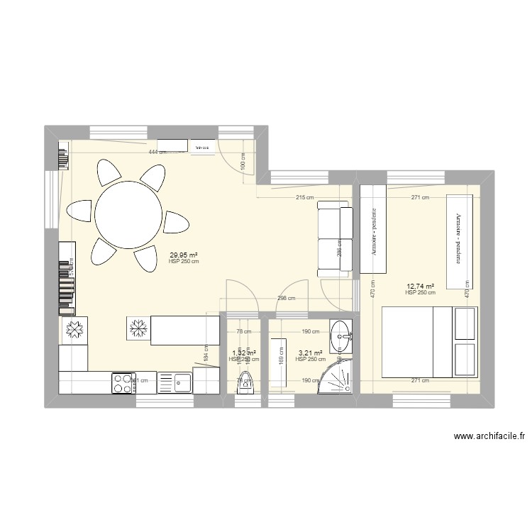 maison. Plan de 0 pièce et 0 m2
