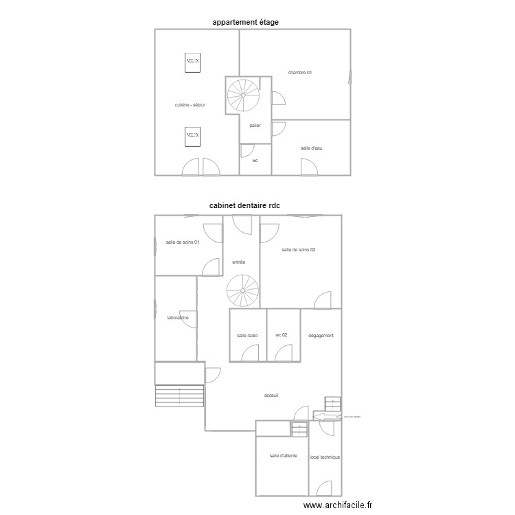 cabinet dentaire. Plan de 0 pièce et 0 m2