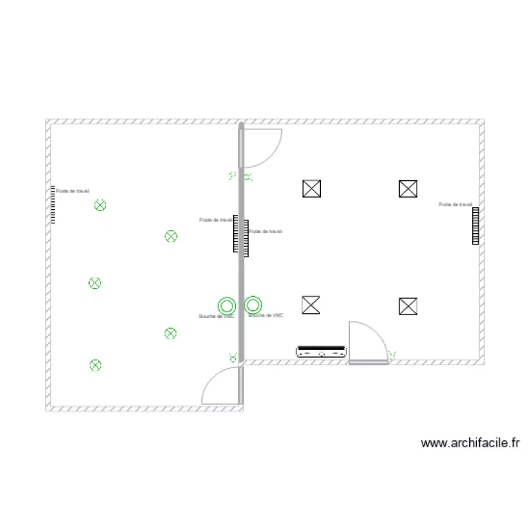 BUREAU DES JUGES. Plan de 