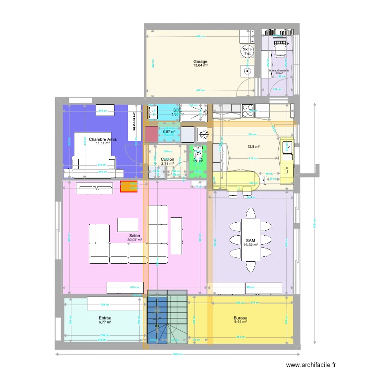 20230212. Plan de 22 pièces et 331 m2