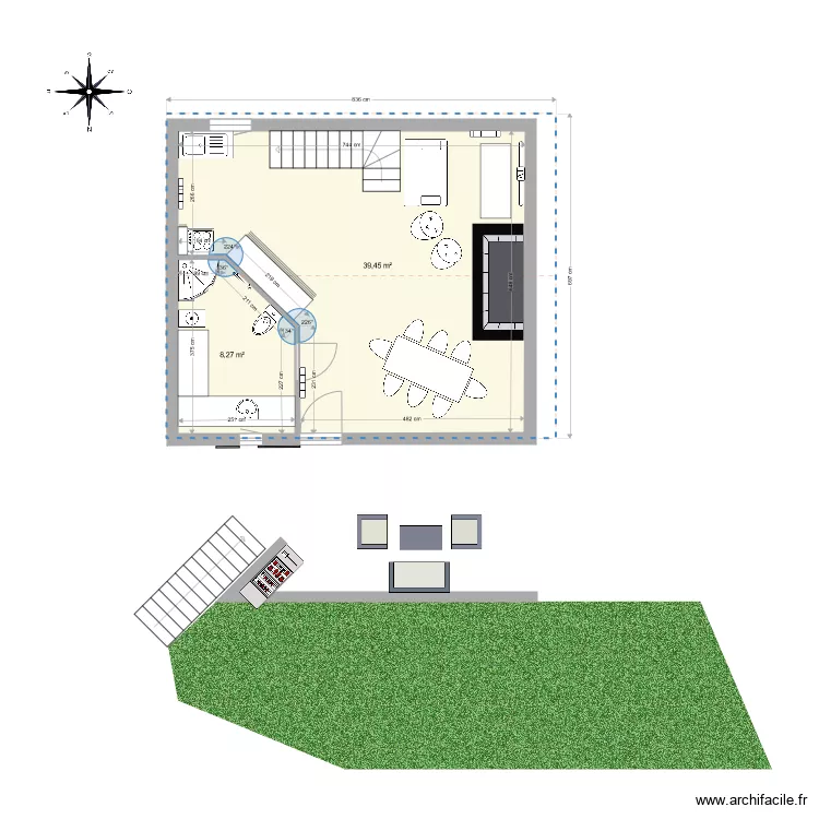 Maison La Boulesq. Plan de 