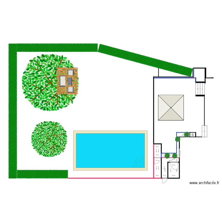 terrasse finale piscine. Plan de 0 pièce et 0 m2