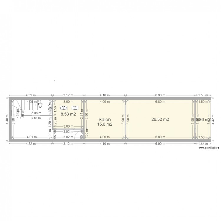 Home Spa Etage RDC Avec cotations. Plan de 0 pièce et 0 m2