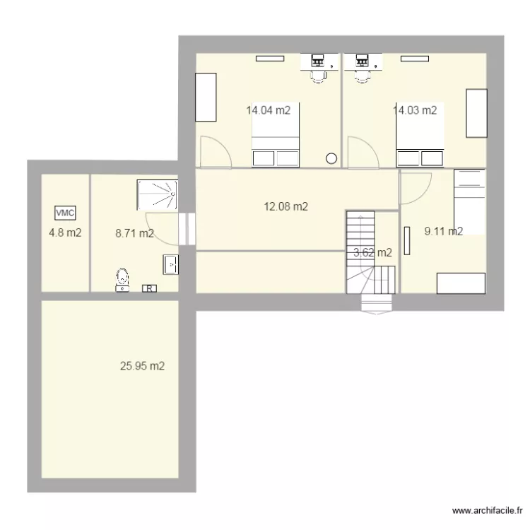 Fleurat étage 4 meuble. Plan de Fleurat étage 4 meuble. Plan de
