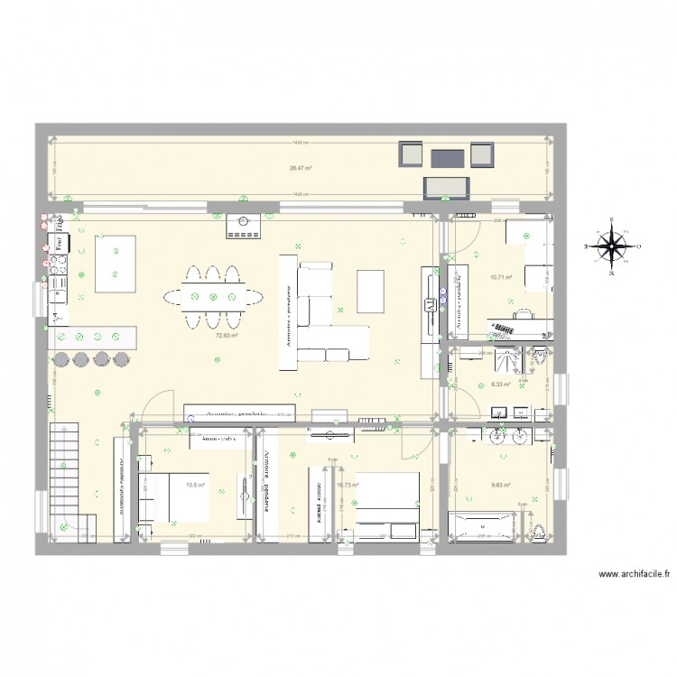 maison 300m2 étage 1. Plan de 0 pièce et 0 m2