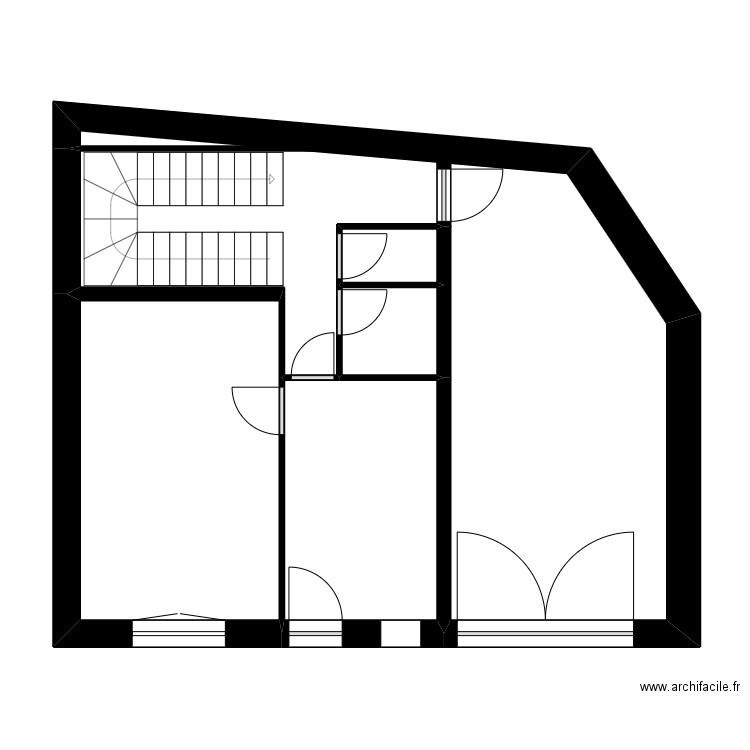 trame Fleuret. Plan de 5 pièces et 57 m2