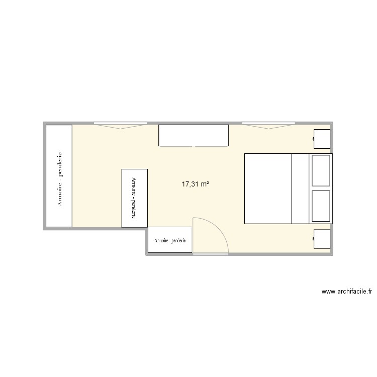 chambre parentale. Plan de 0 pièce et 0 m2
