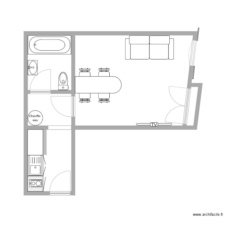 T1 RDC Place St Jacques. Plan de 0 pièce et 0 m2