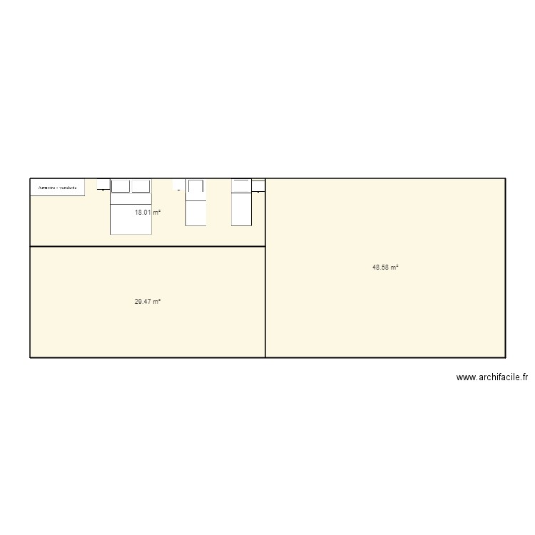 etage gite 1. Plan de 0 pièce et 0 m2