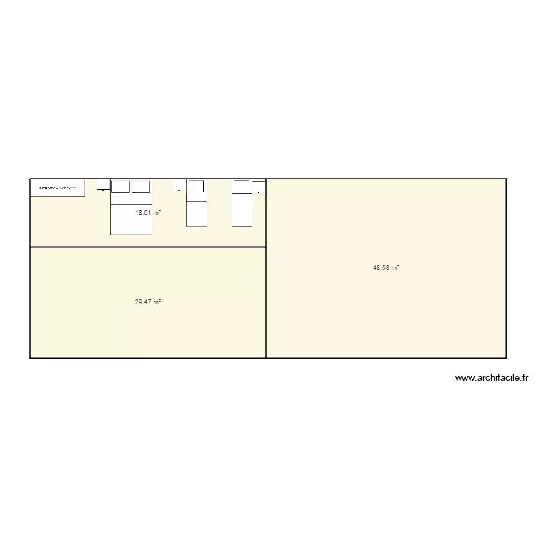 etage gite 1. Plan de 