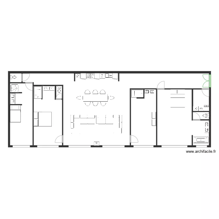 Maison Paysag&eacute; fini. Plan de 