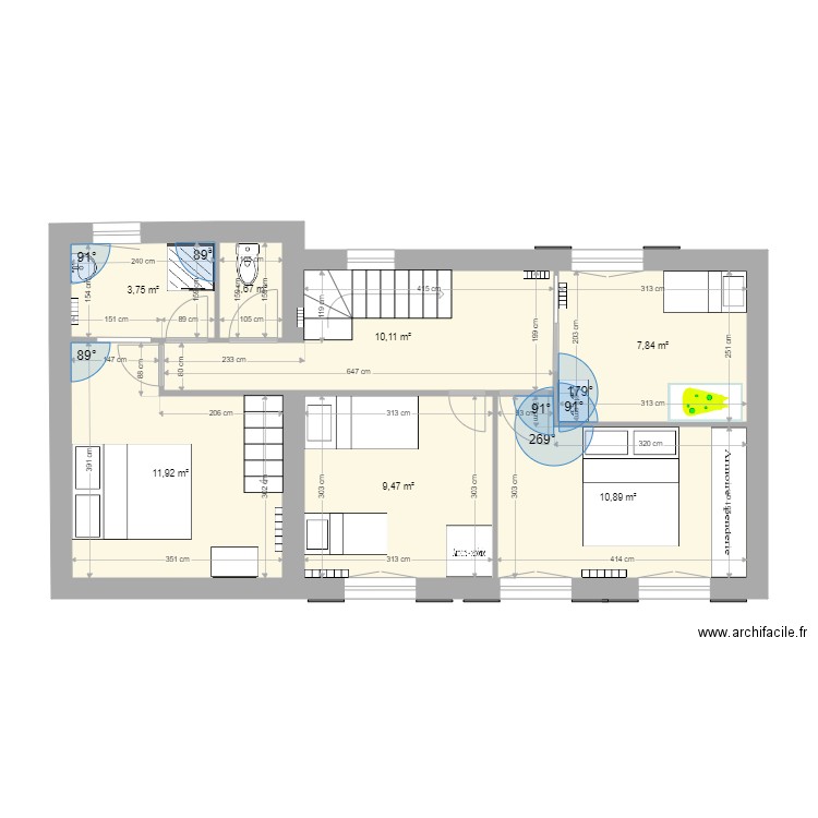 Vienne étage. Plan de 0 pièce et 0 m2