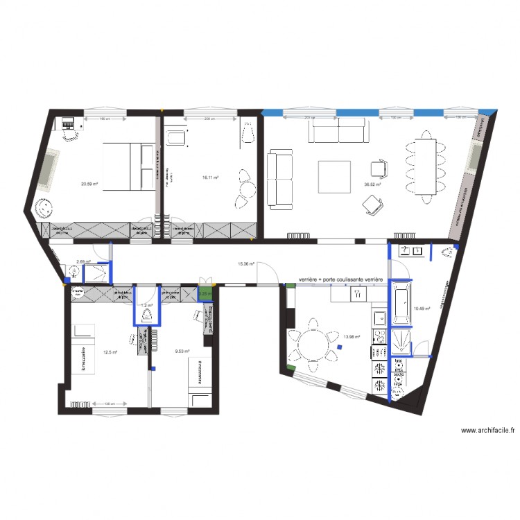 plan projet chateau neuilly PROJET 3. Plan de 0 pièce et 0 m2