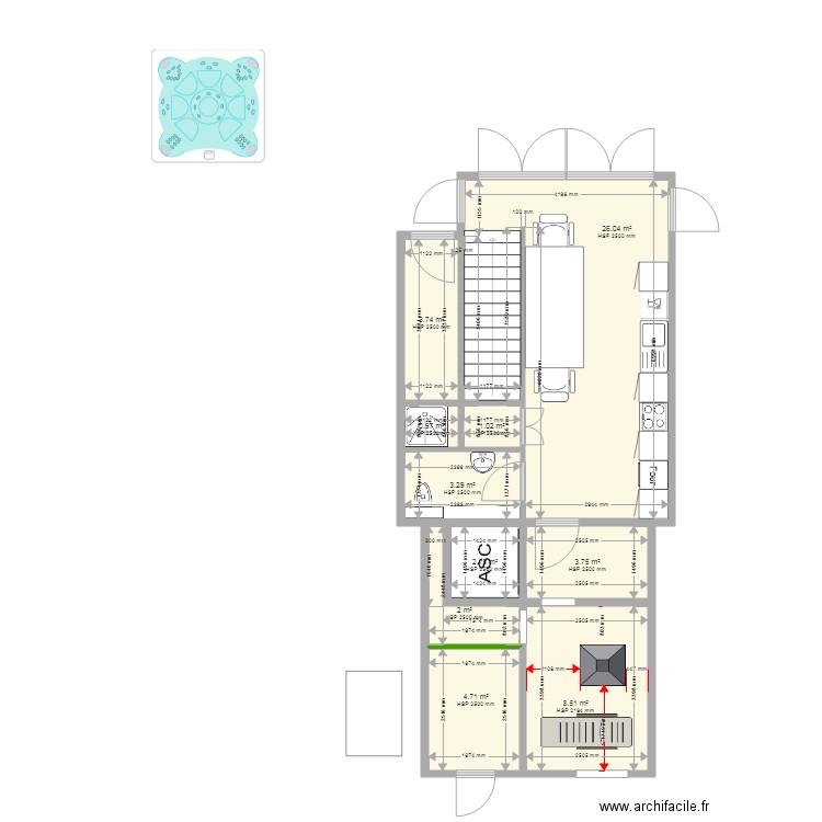 Sauna 8ème. Plan de 0 pièce et 0 m2