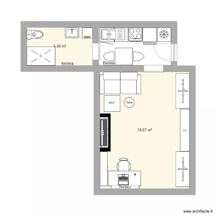 Studio Spa. Plan de 
