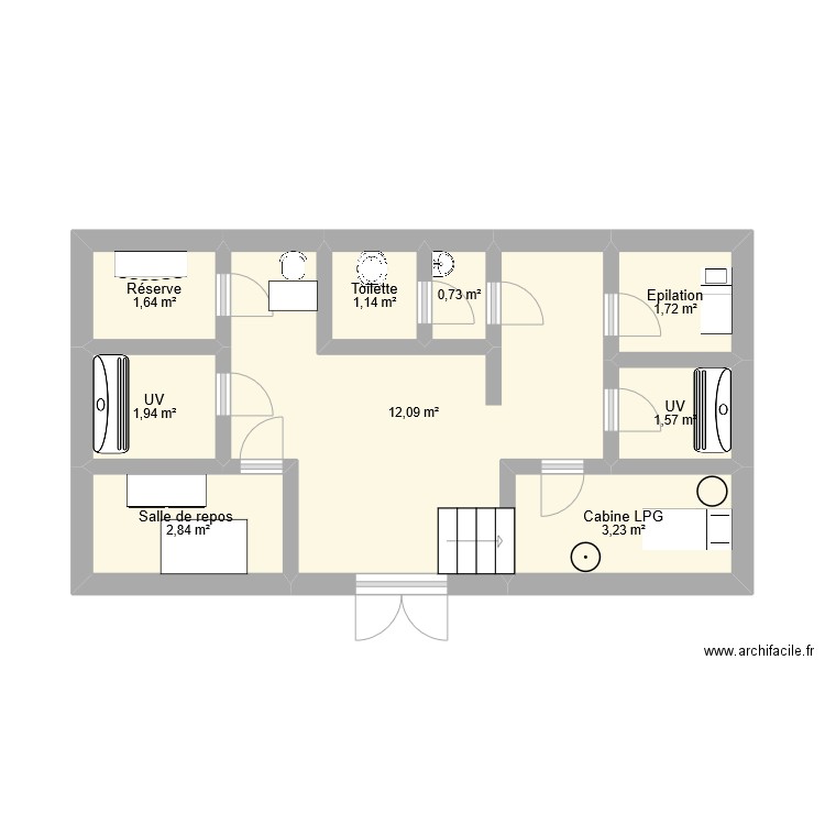 Institut. Plan de 0 pièce et 0 m2