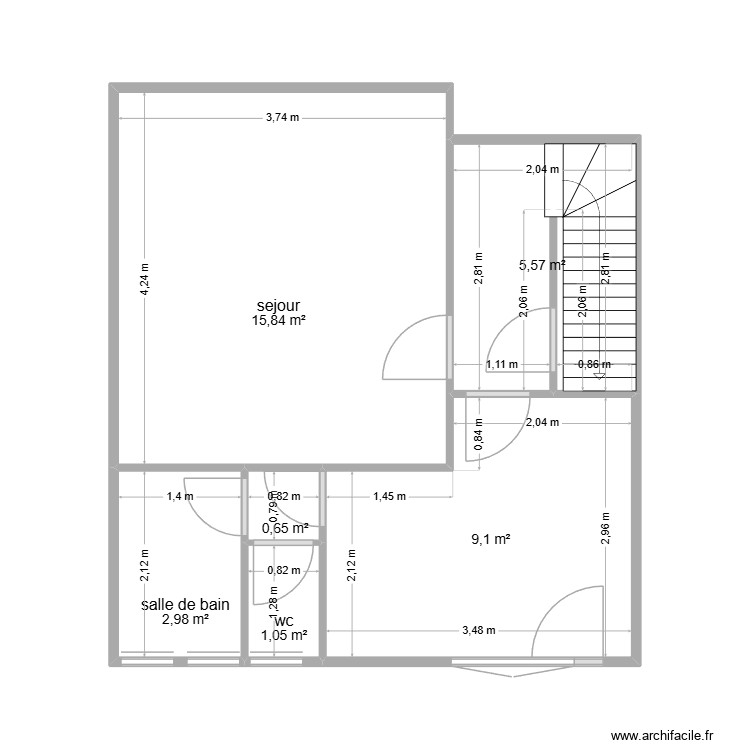 rez de chaussee 1. Plan de 0 pièce et 0 m2