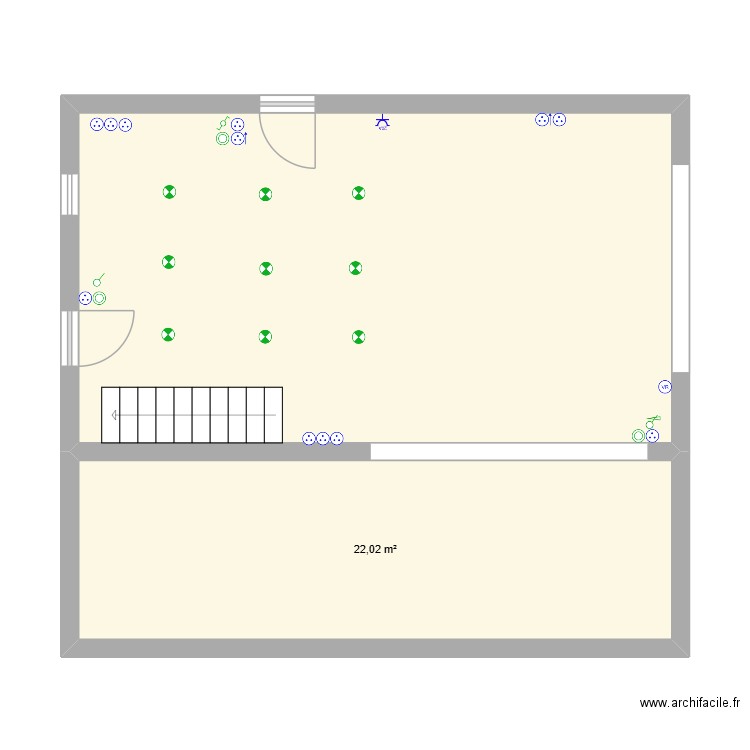 grimaucourt. Plan de 2 pièces et 63 m2