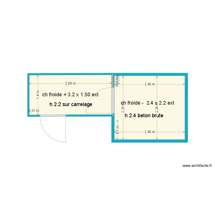 plan chambre froide accolée le jardin. Plan de plan chambre froide accolée le jardin. Plan de