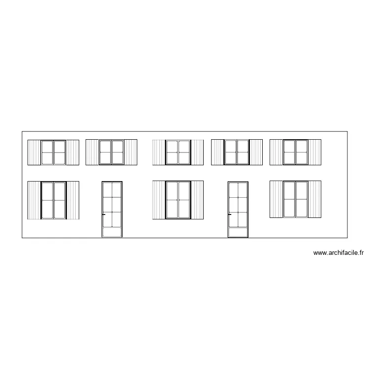 Fa&ccedil;ade 6 et 7 place Saint Vivien, Saintes. Plan de 