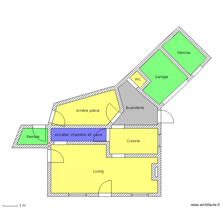 rez de chauss&eacute;e st pierre. Plan de 