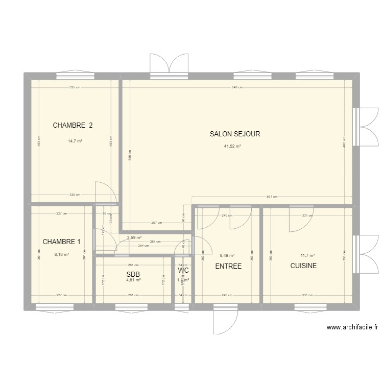 BOILLOT PAC. Plan de 8 pièces et 94 m2