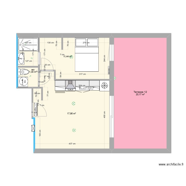 Appartement 12. Plan de 4 pièces et 51 m2