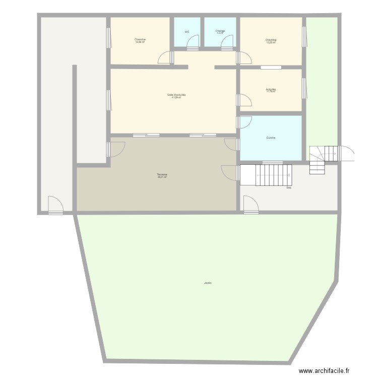 ruisseau. Plan de 12 pièces et 388 m2