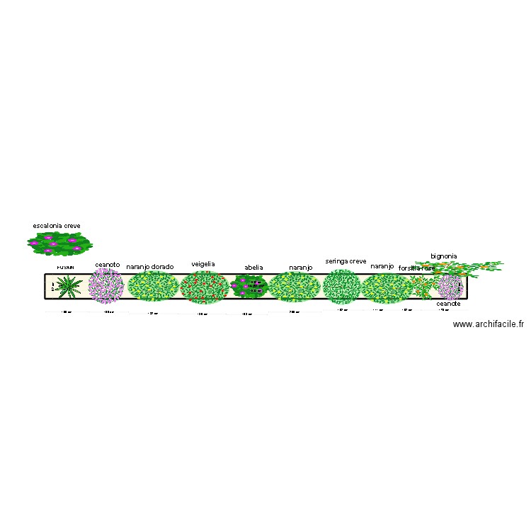 haie GARAGE. Plan de 1 pièce et 15 m2