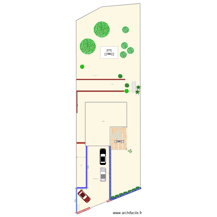 amenagement jardn. Plan de 5 pièces et 971 m2