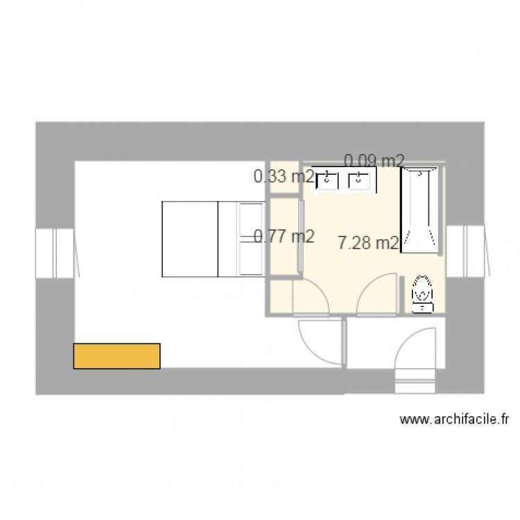 salle de bains 18 juin V3. Plan de 0 pièce et 0 m2