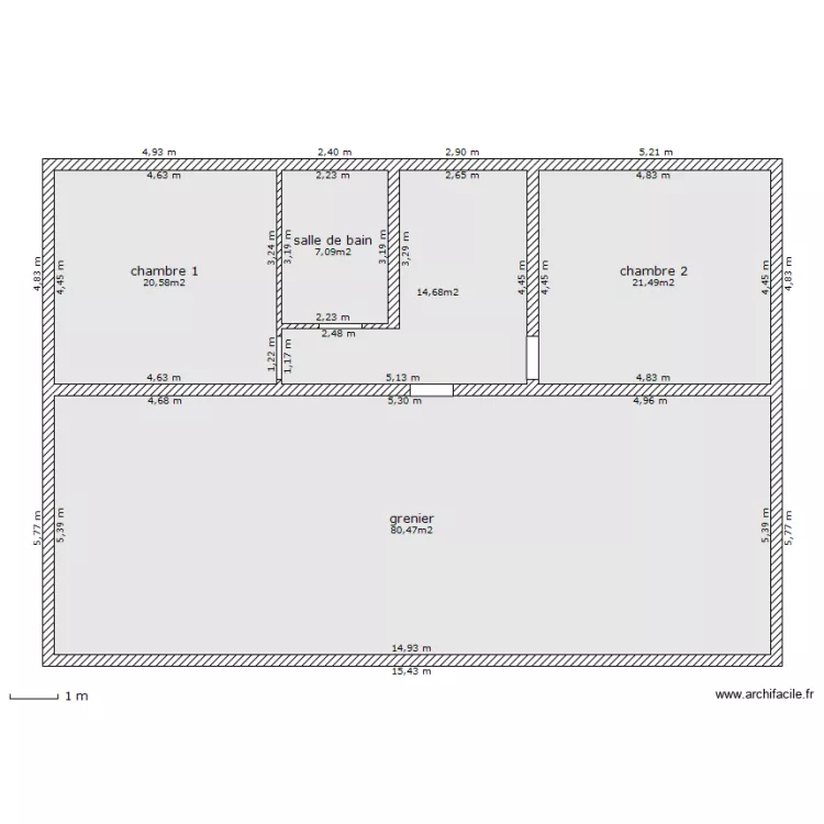 salles etage 1. Plan de 