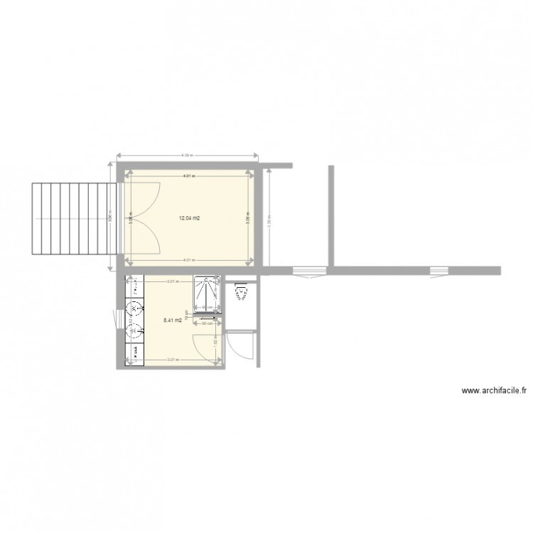 Extension niveau RDJ Quater. Plan de 0 pièce et 0 m2