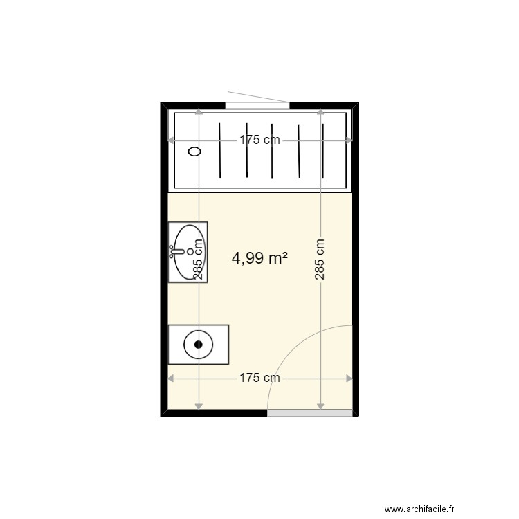 LEGRAND JACQUES . Plan de 1 pièce et 5 m2